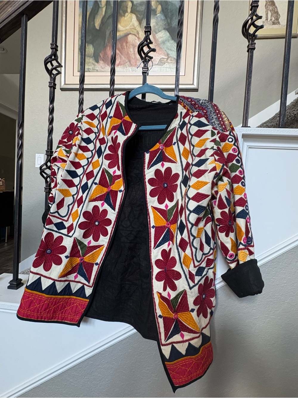 Zara embroidered jacket Medium beaded and mirrored